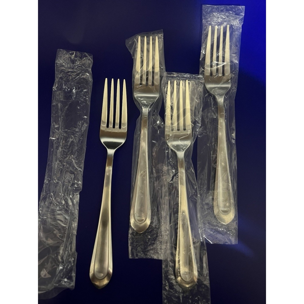 Argent Orfevres Nova Satin‎ 18/10 Stainless Dinner Forks 7.5" Set 4 New